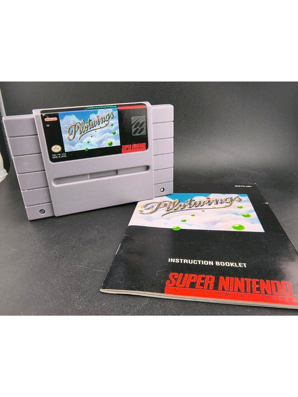 Pilotwings Super Nintendo SNES Authentic Tested Cartridge & Instruction Manual